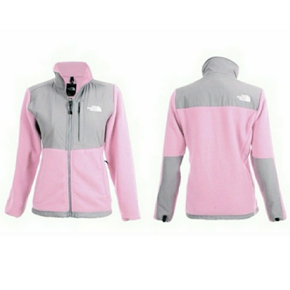 The North Face Jackets & Blazers - The North Face Denali Pink Grey Fleece Jacket